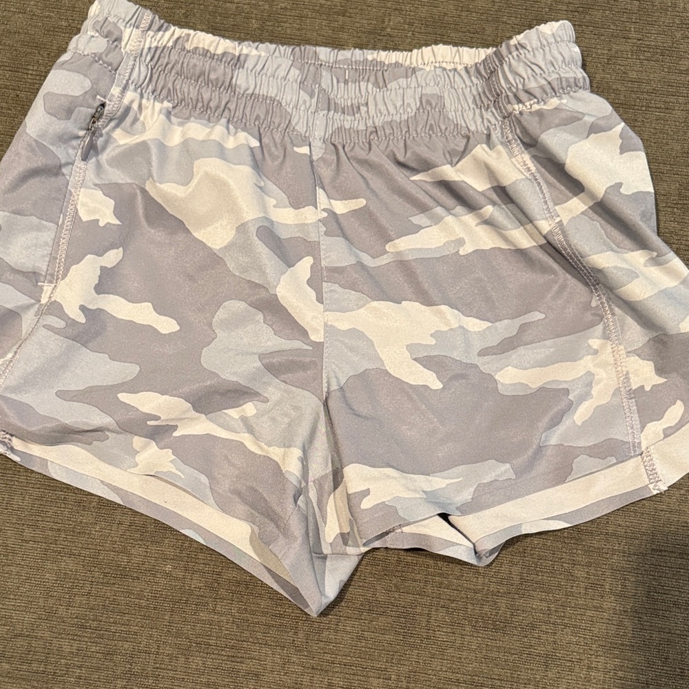 Athleta Kids Gray Camo Shorts